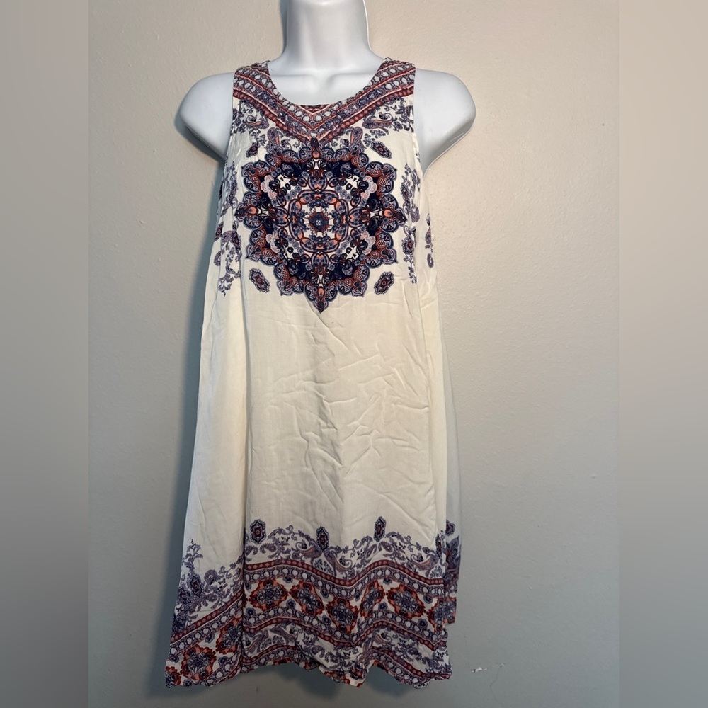 🐿️ Skylar + Jade Boho Medallion Print Swing Dress – Size M
